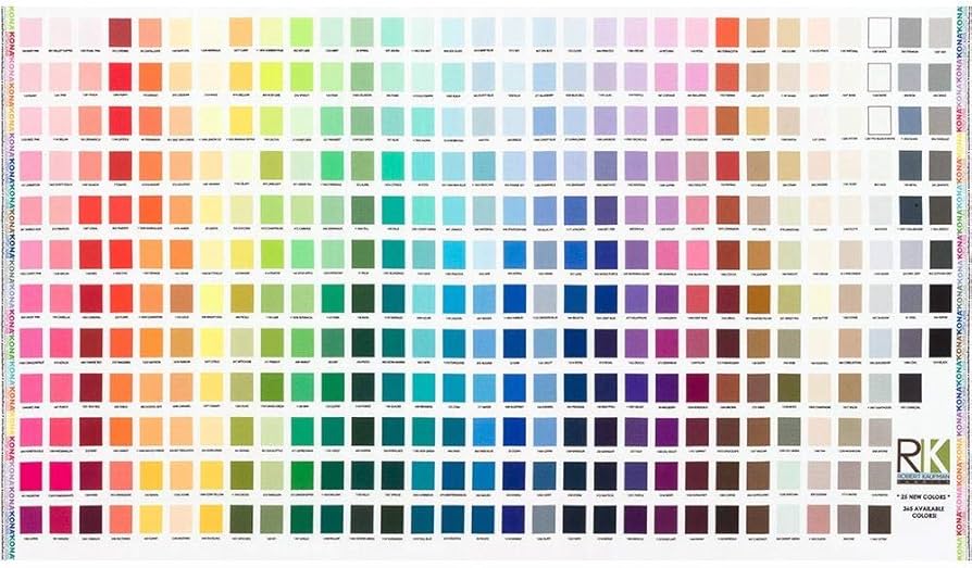 Fabric color chart