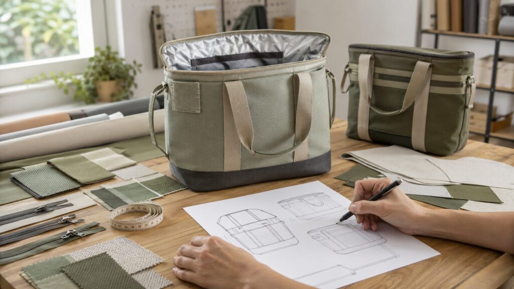 green cooler bag manufacturing