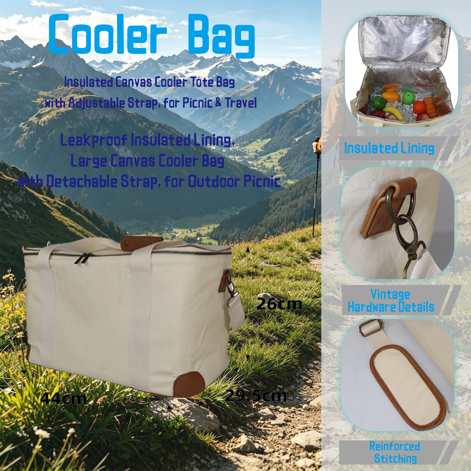 Beach Weekend Insulated Cooler Duffel Bag