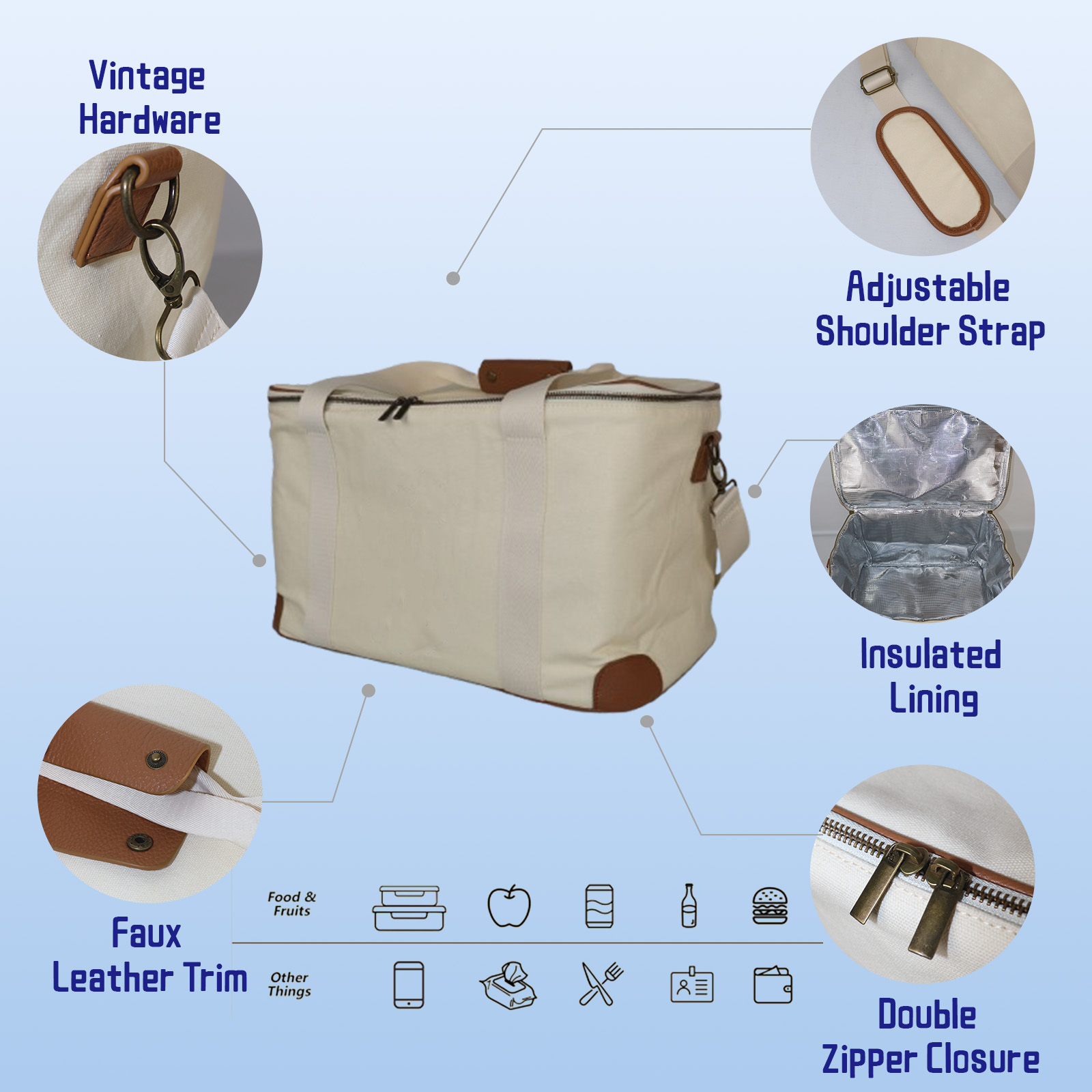 Beach Weekend Insulated Cooler Duffel Bag