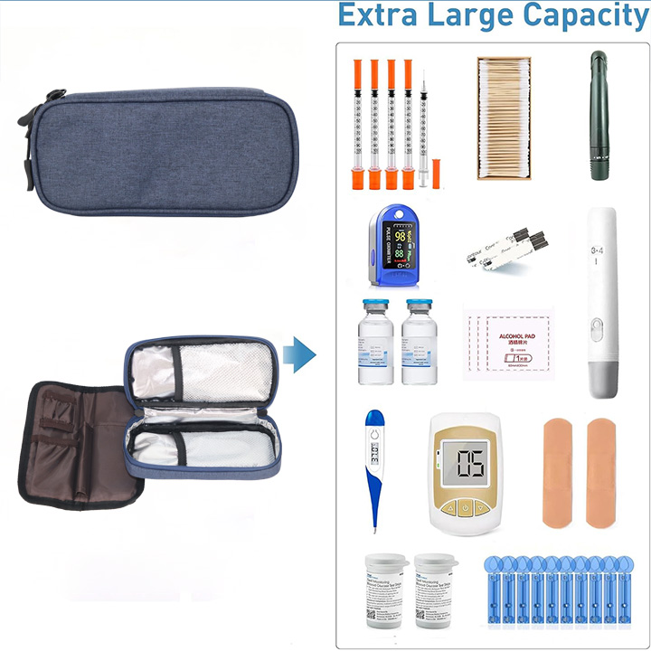 Bedside Compact Insulin Cooling Organizer Pouch