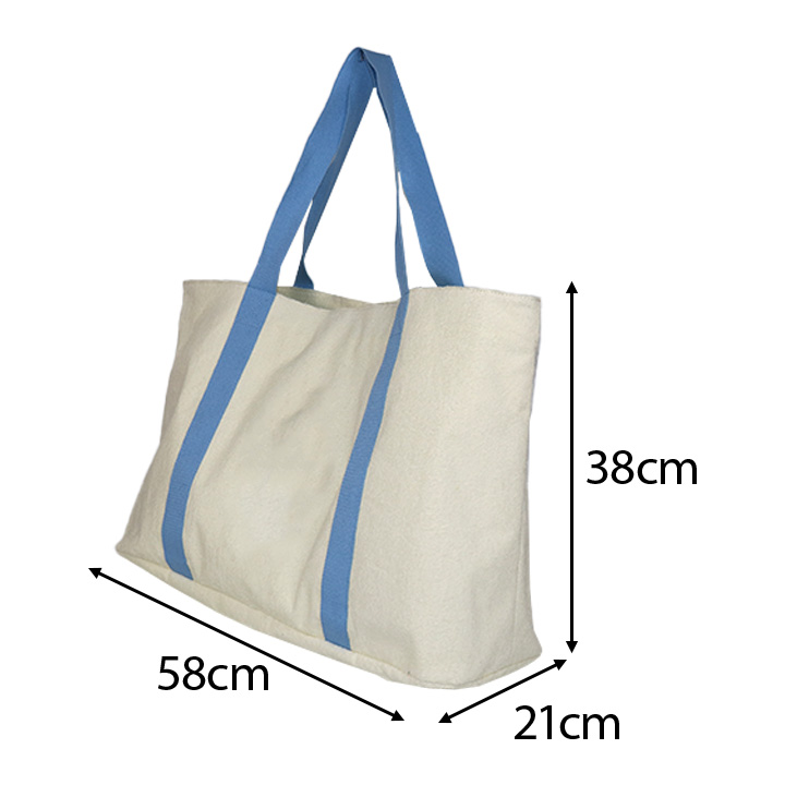 Cafe Style Canvas Beach Cooler Tote Bag