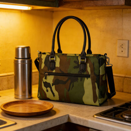 Camo Insulated Wine & Cooler Tote Bag