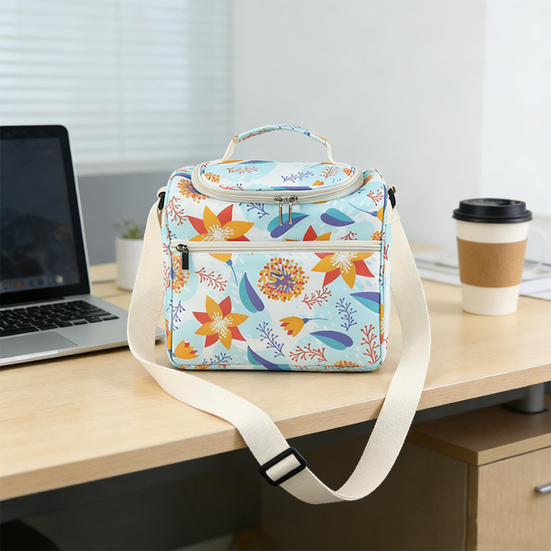Carry Floral Insulated Picnic Cube Tote