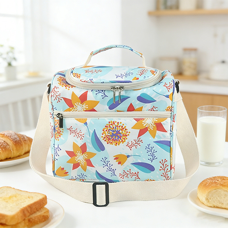 Carry Floral Insulated Picnic Cube Tote