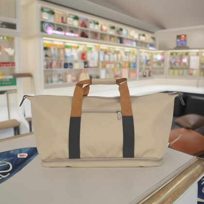 Classic Neutral Canvas Beach Cooler Duffel Bag