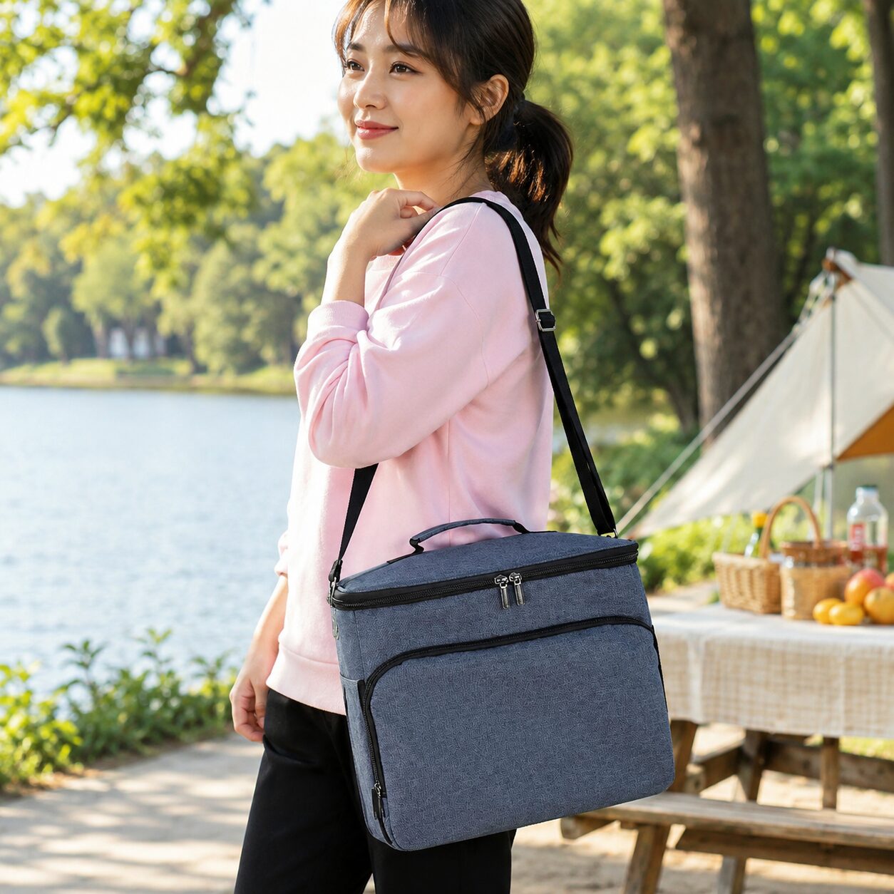 Cube-Style Insulated Picnic Lunch Cooler Bag