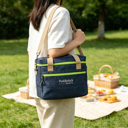 Denim Breeze Insulated Crossbody Cooler Bag