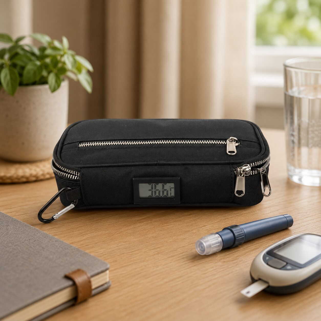 Digital Display Slim Insulin Thermal Monitoring Case
