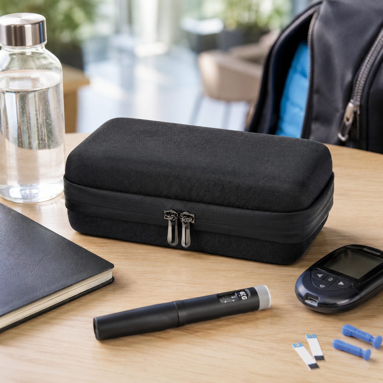 Double-Zip Compact Insulin Medical Thermal Storage Case