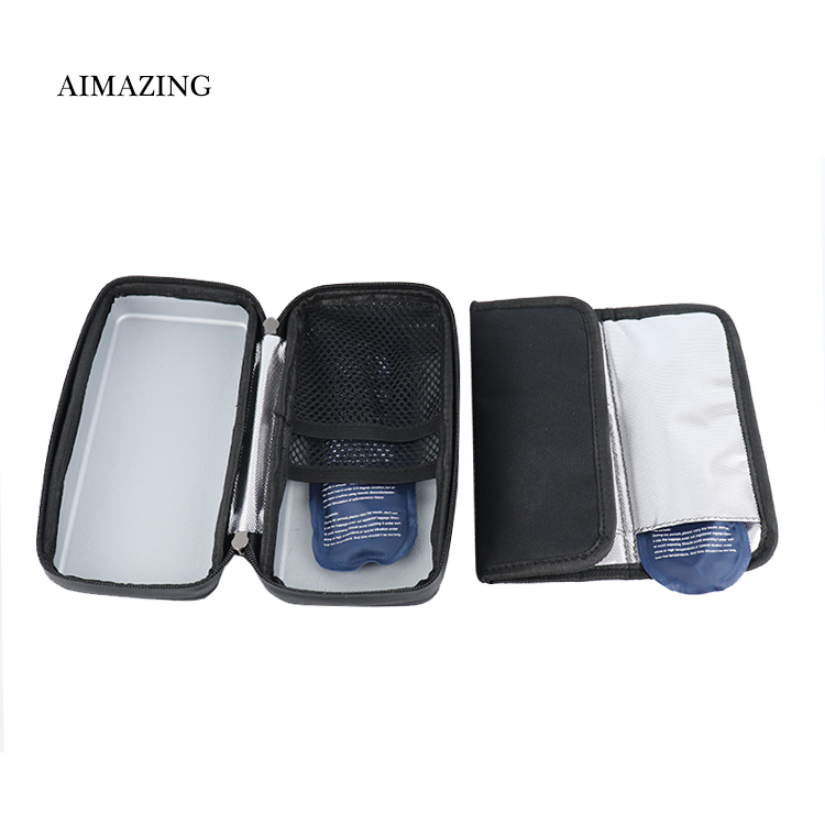 Double-Zip Compact Insulin Medical Thermal Storage Case