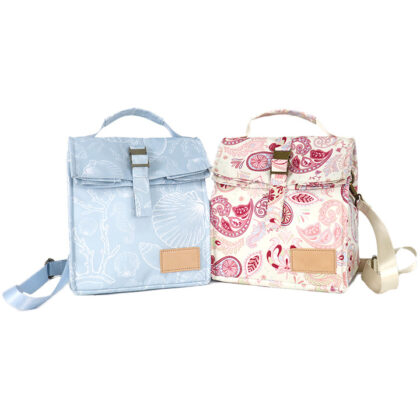 Dual Floral Print Insulated Backpack Cooler