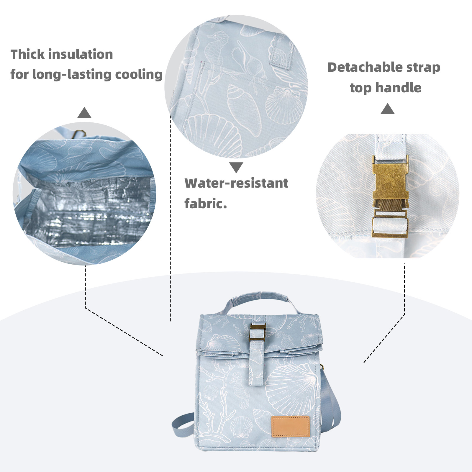Dual Floral Print Insulated Backpack Cooler