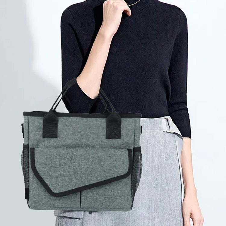 Dual-Pocket Structured Picnic Insulated Cooler Tote Bag