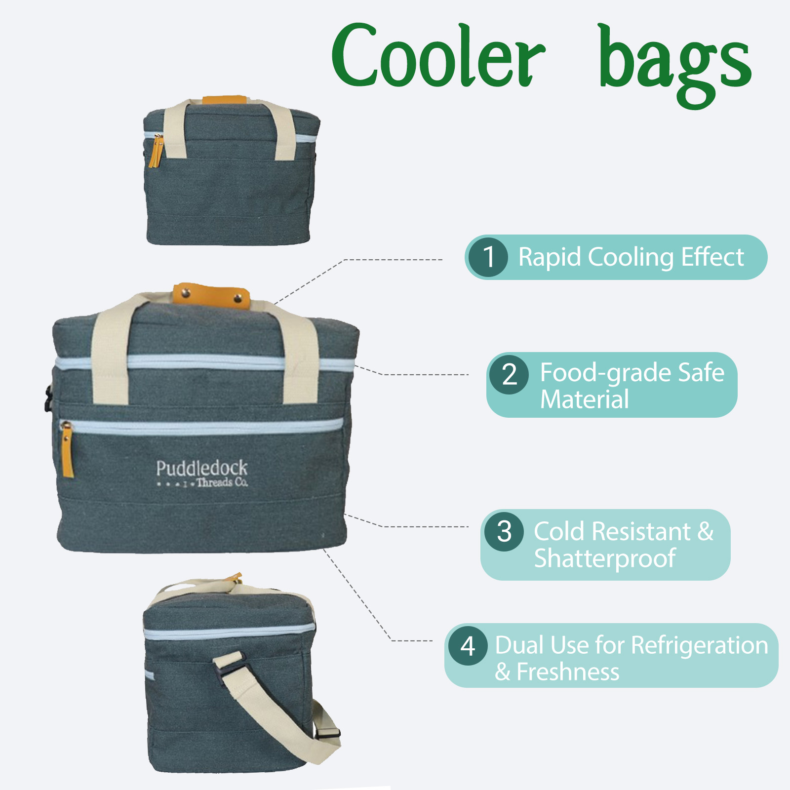 Dual-Zip Lunch Cooler Bag