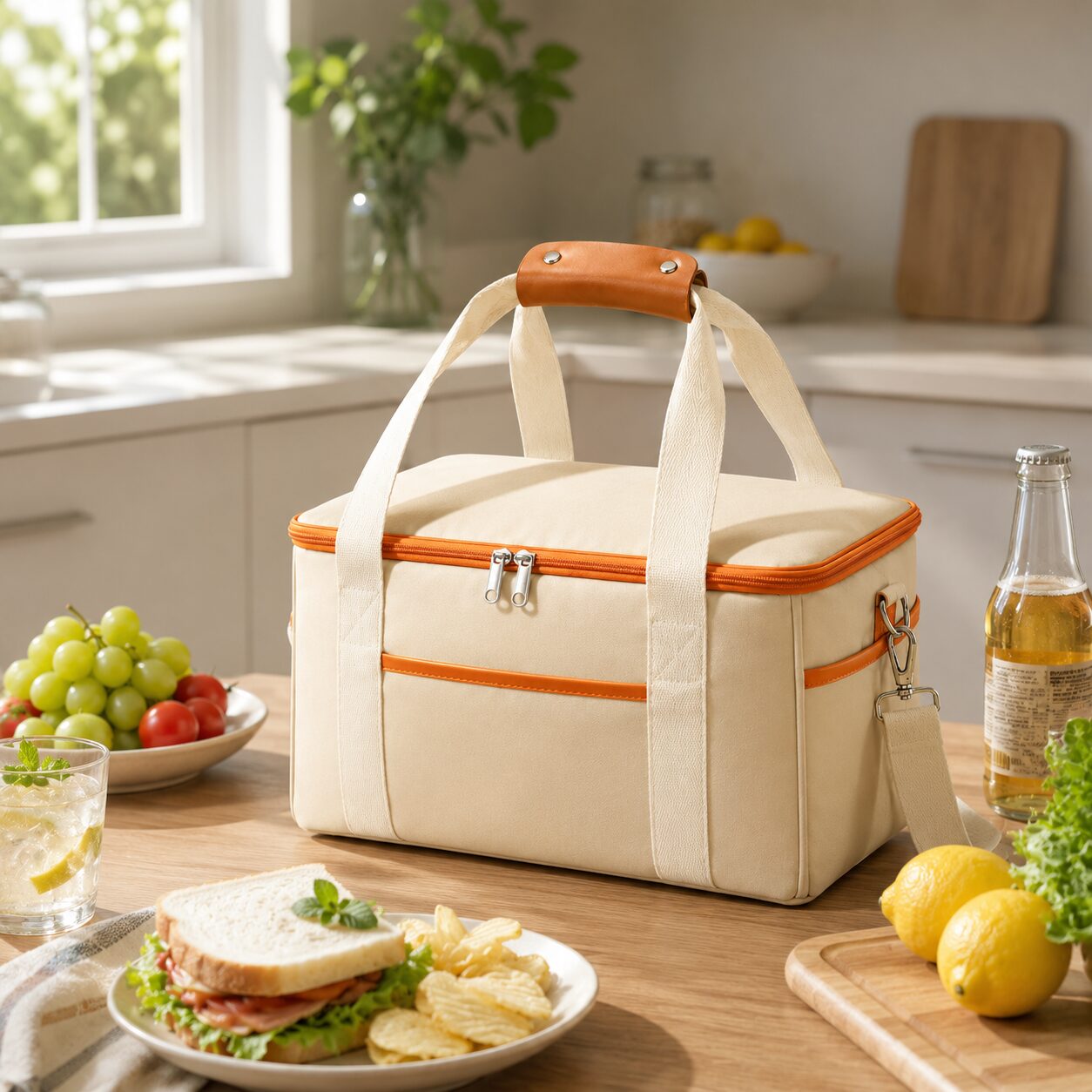 Elegant Large-Capacity Insulated Picnic Carry Tote Bag