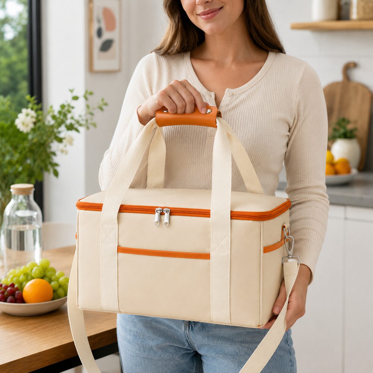 Elegant Large-Capacity Insulated Picnic Carry Tote Bag