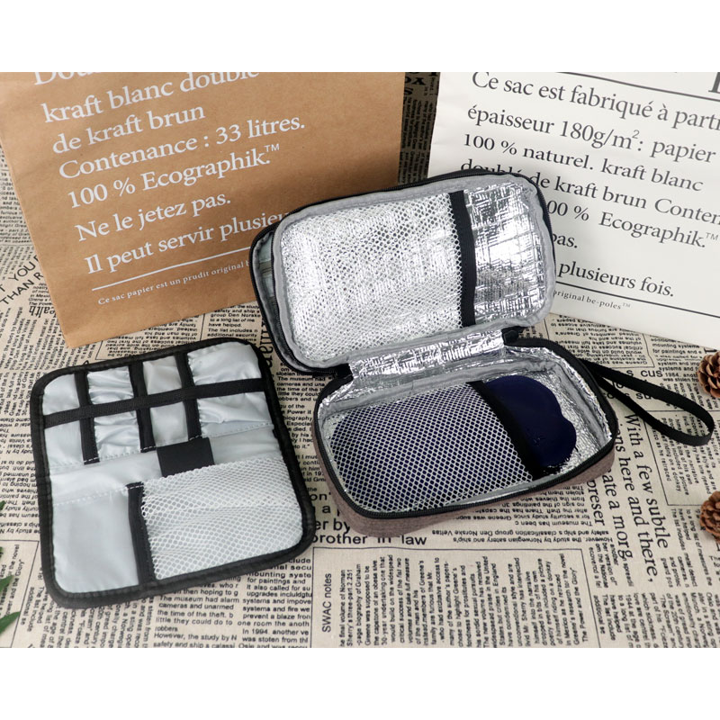 Fold-Open Medical Insulated Insulin Organizer Case