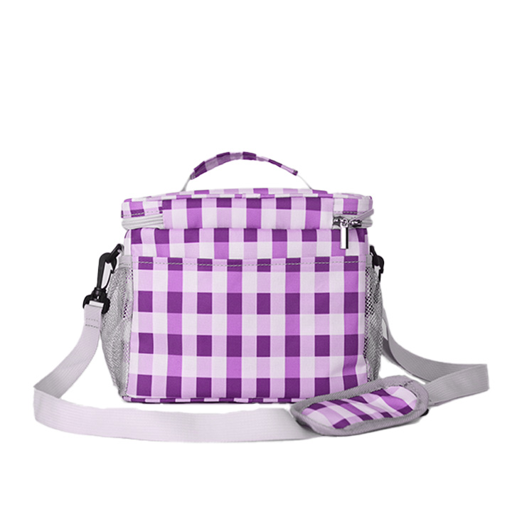 Gingham Crossbody Insulated Picnic Cooler Bag