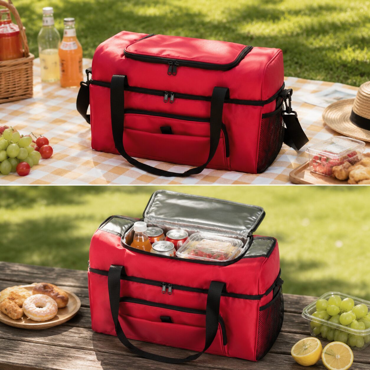 High-Capacity Travel Insulated Cooler Duffel Bag