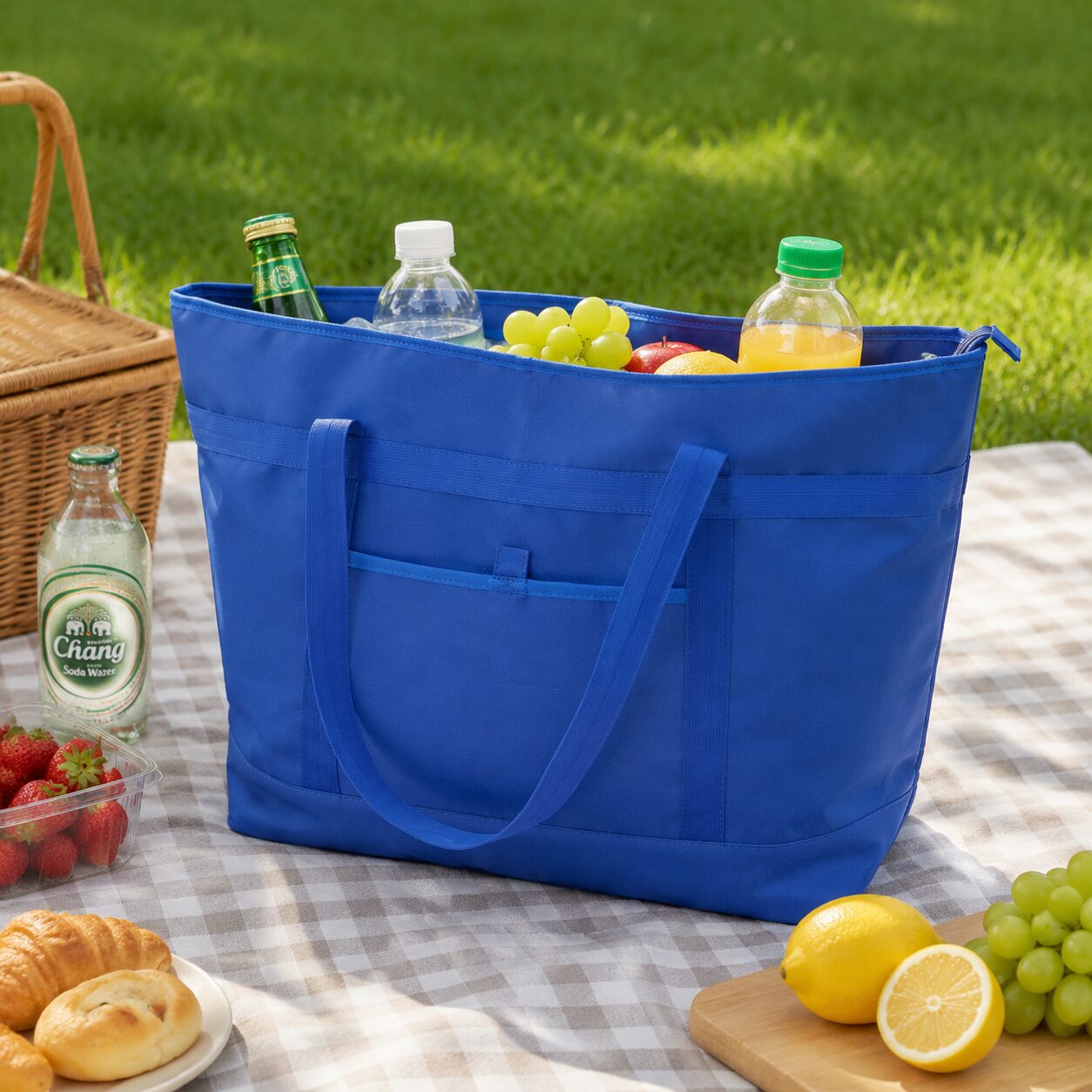 Large Capacity Outdoor Market Insulated Tote Cooler Bag