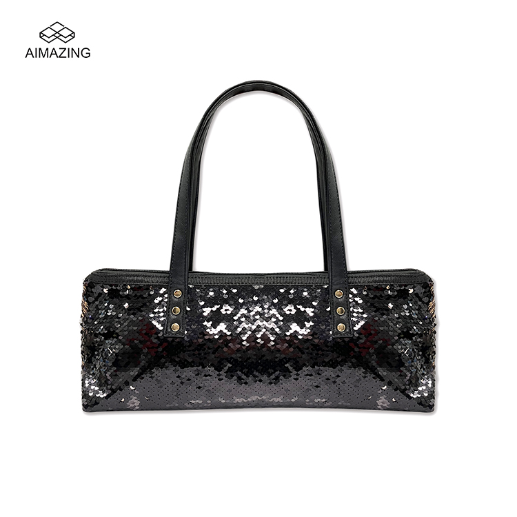 Midnight Spark Sequin Insulated Wine Tote