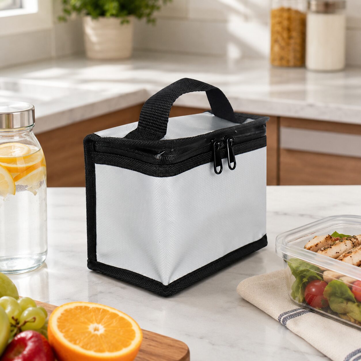 Minimal Cube Insulated Picnic Lunch Cooler Bag