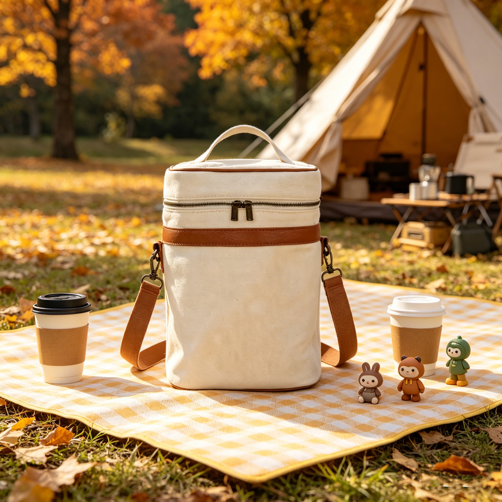 Minimalist Canvas Single-Bottle Wine Carrier Bag