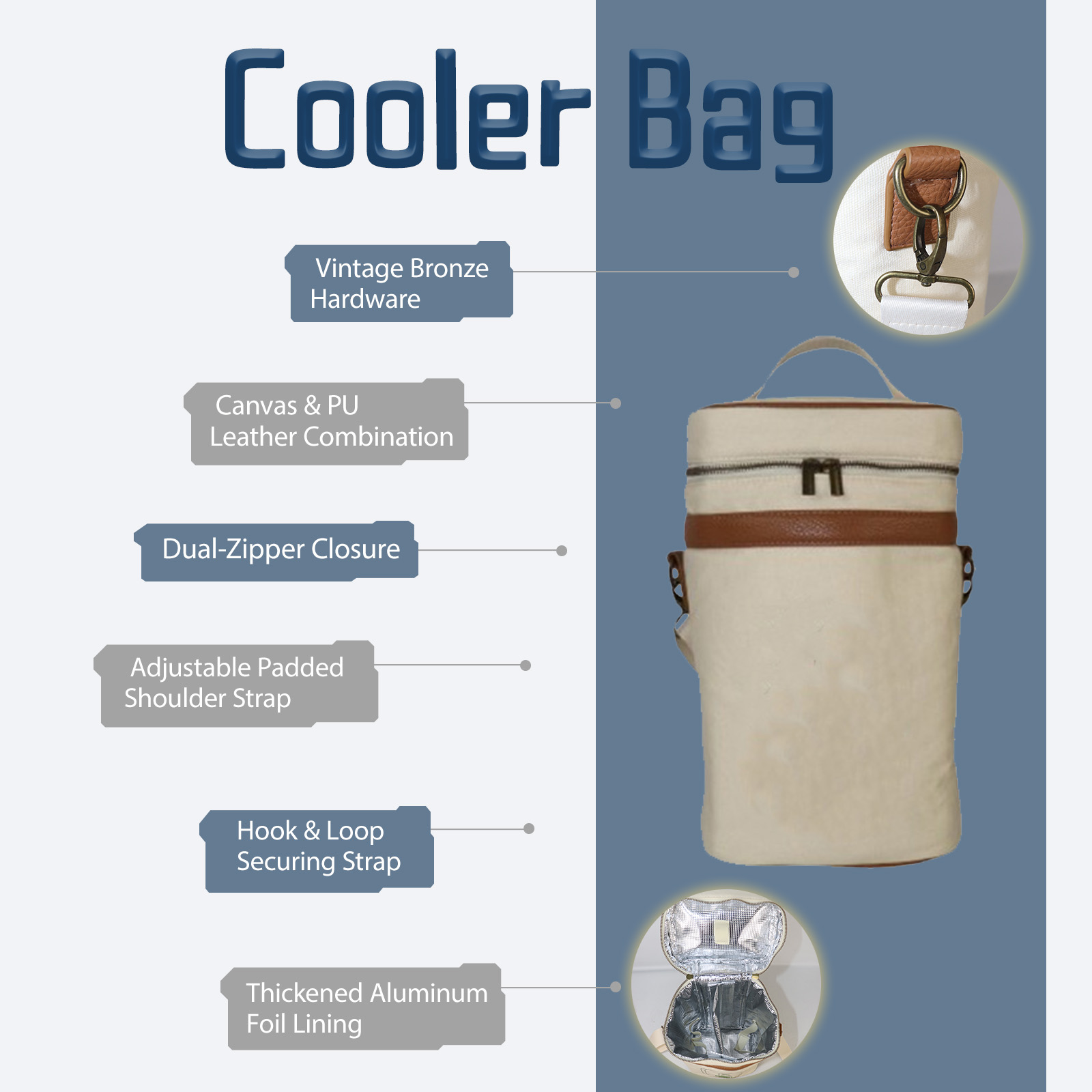 Minimalist Canvas Single-Bottle Wine Carrier Bag