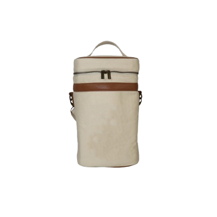 Minimalist Canvas Single-Bottle Wine Carrier Bag