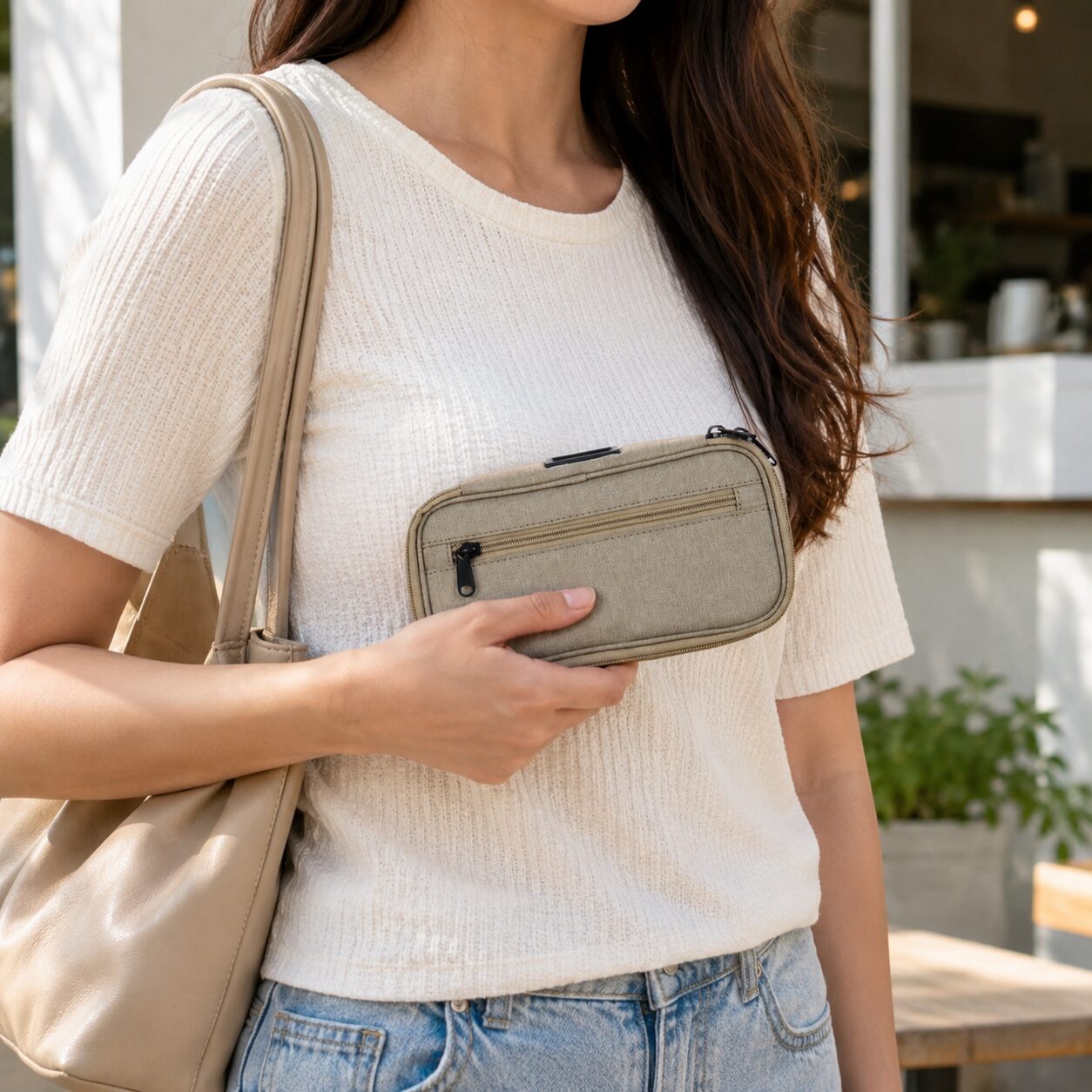 Minimalist Linen Insulin Travel Hand Pouch