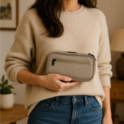 Minimalist Linen Insulin Travel Hand Pouch