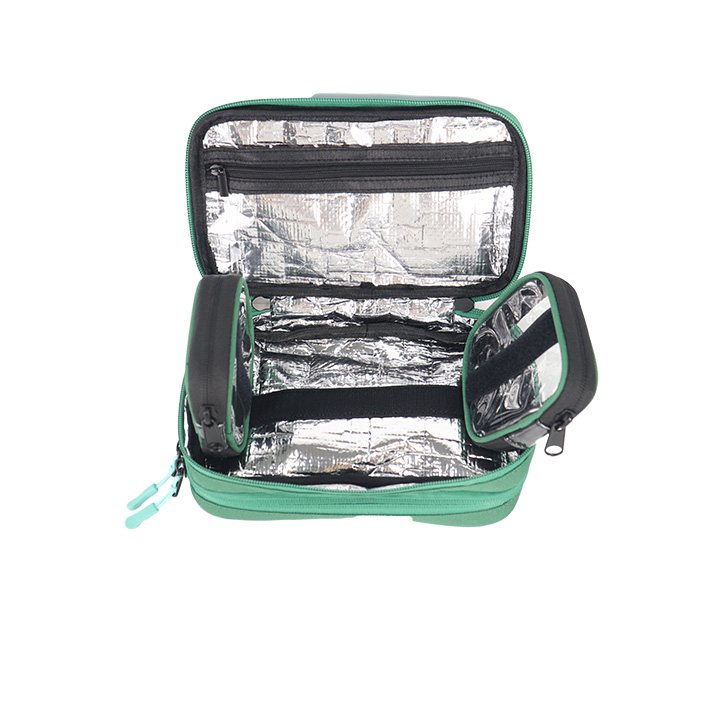 Portable Dual-Zip Insulin Cooler Carry Case