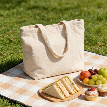 Puffy Terry Picnic Cooler Tote Bag