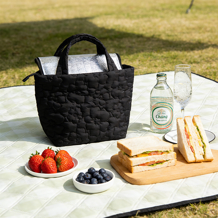 Quilted Puffy Commute Cooler Tote Bag