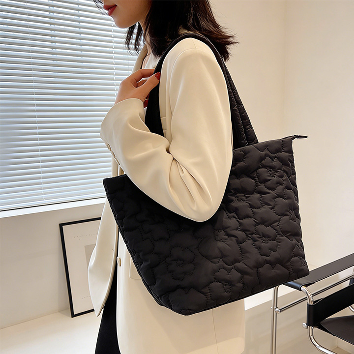 Quilted Puffy Commute Cooler Tote Bag