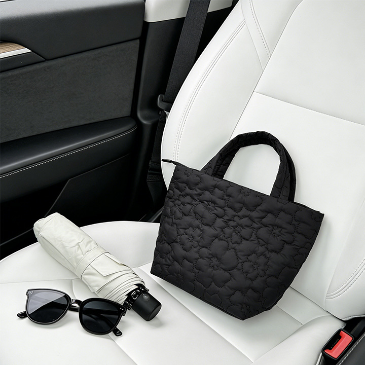 Quilted Puffy Commute Cooler Tote Bag