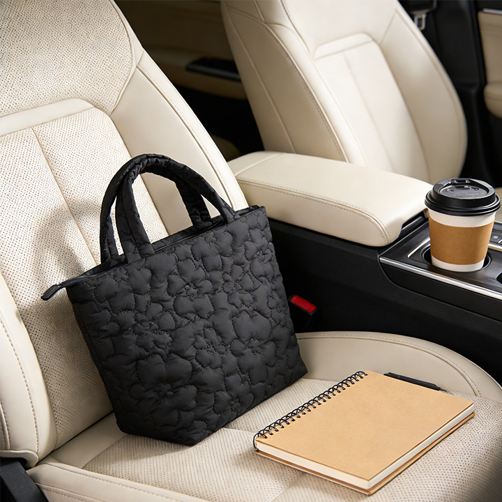 Quilted Puffy Commute Cooler Tote Bag