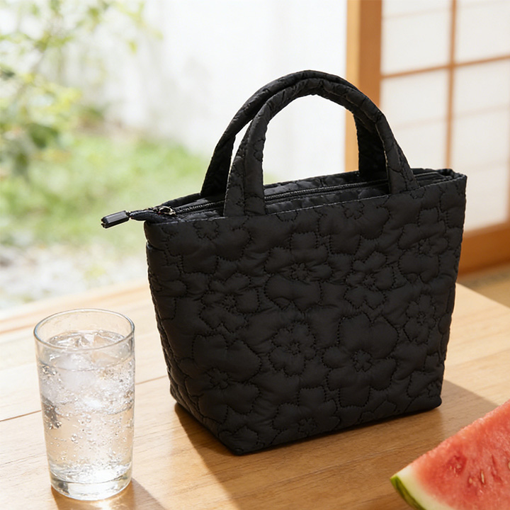 Quilted Puffy Commute Cooler Tote Bag