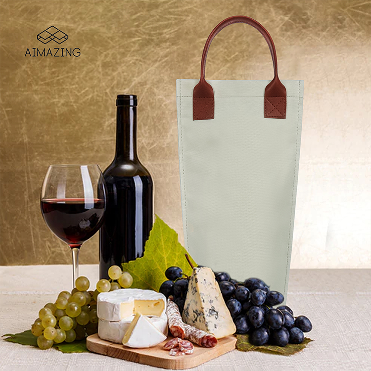 Slim Single-Bottle Wine Carrier Tote