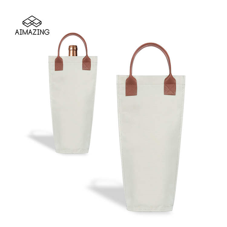 Slim Single-Bottle Wine Carrier Tote