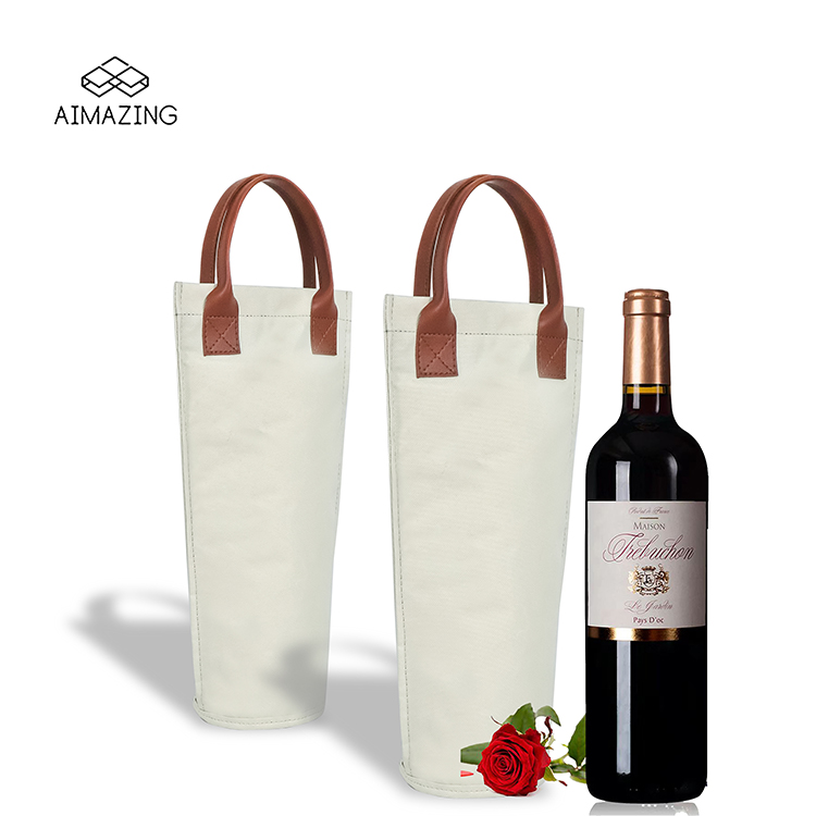 Slim Single-Bottle Wine Carrier Tote