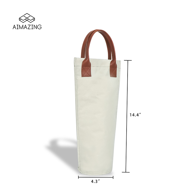Slim Single-Bottle Wine Carrier Tote