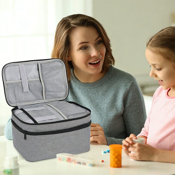 Stacked-Zip Structured Medical Cooling Storage Case
