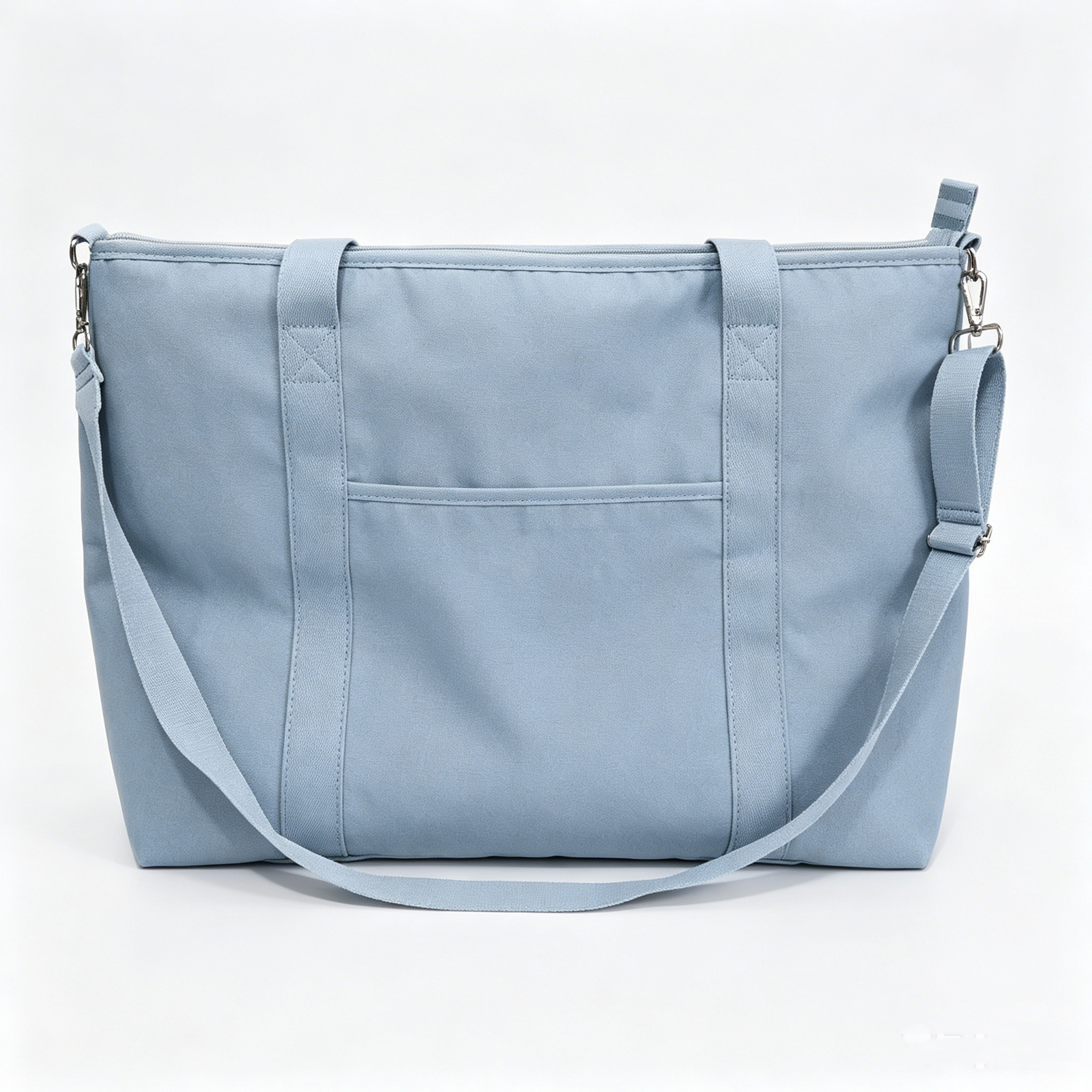Striped Canvas Insulated Picnic Tote Cooler Bag (Blue)