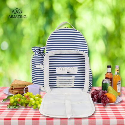Striped Kids Insulated Lunch Backpack
