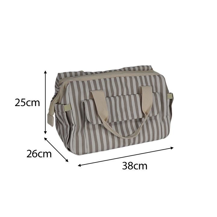 Striped Utility Beach Cooler Carry Bag