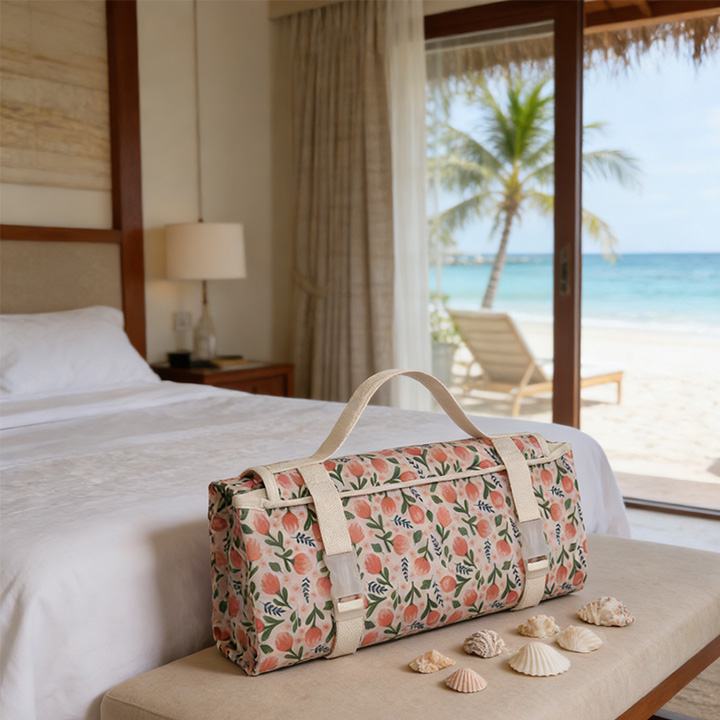 Sunset Floral Beach Cooler Duffel Bag