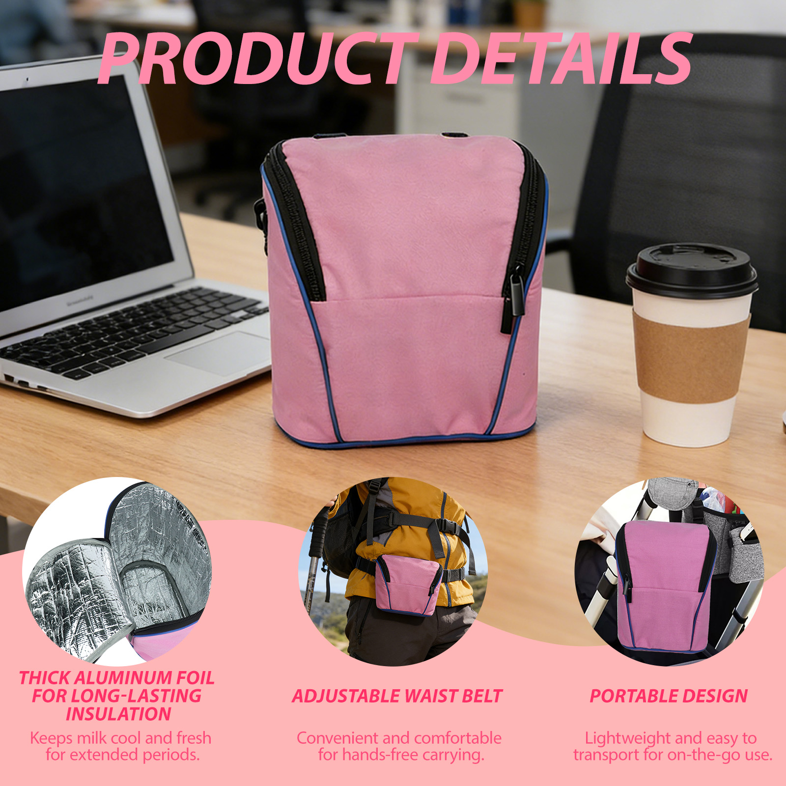Vertical Compact Insulated Picnic Cooler Tote Bag
