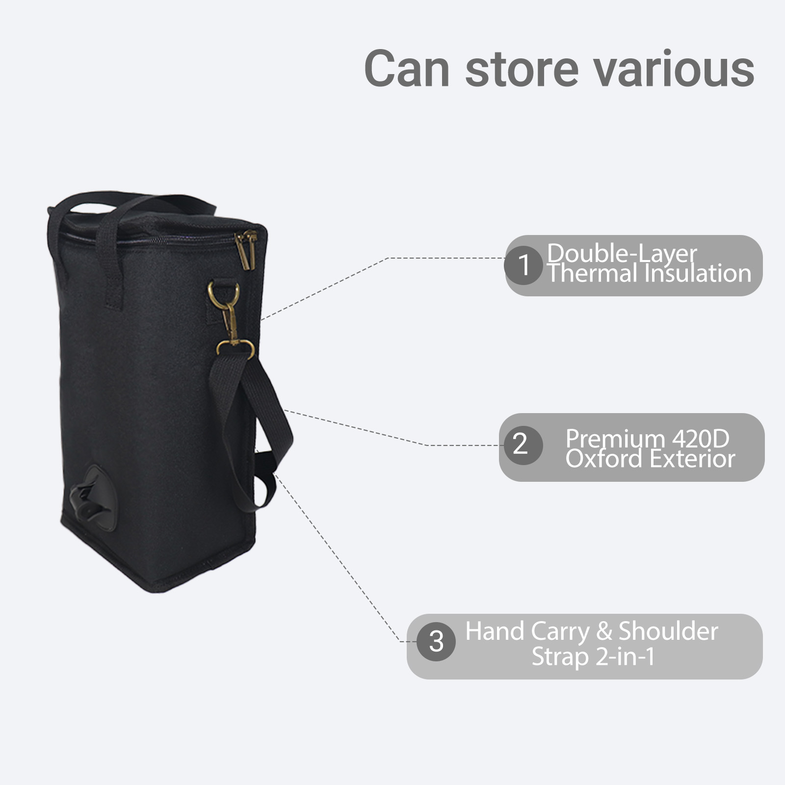 Vertical Single Bottle Insulated Wine Tote